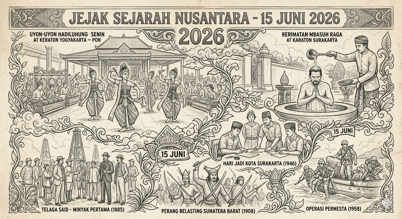DJEJAK SEJARAH NUSANTARA HARI INI 15 JUNI 2026